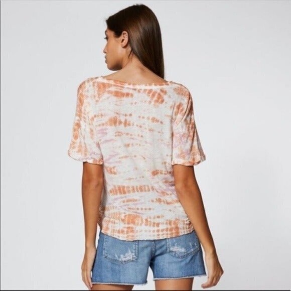 NWT YFB Tie Dye Linen Blend Twister T-Shirt - Picture 7 of 7